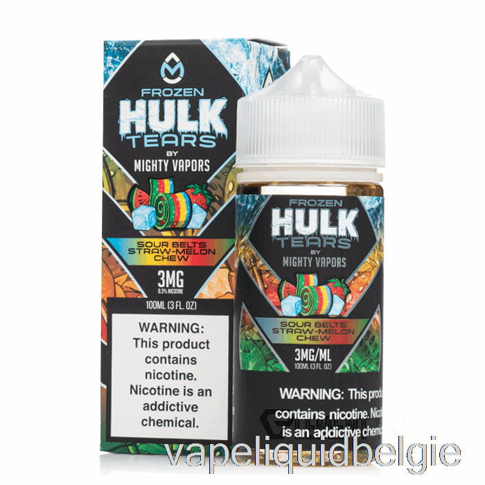 Vape Vloeistof Bevroren Zure Riemen Stromeloen Kauwen - Hulk Tranen - 100 Ml 6 Mg